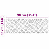 Dischi Quadrati 2 pcs Argento 90 x 30 cm Alluminio