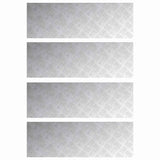 Gradini per Scale 4 pcs Argento 90 x 30 cm Alluminio