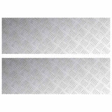 Dischi Quadrati 2 pcs Argento 90 x 30 cm Alluminio