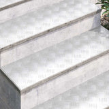 Gradini per Scale 4 pcs Argento 100 x 30 cm Alluminio
