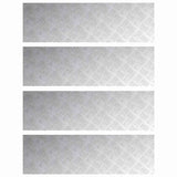 Gradini per Scale 4 pcs Argento 100 x 30 cm Alluminio