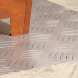 Dischi Quadrati 4 pcs Argento 40 x 40 cm Alluminio