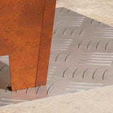 Dischi Quadrati 2 pcs Argento 40 x 40 cm Alluminio