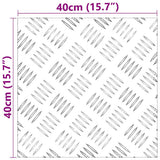 Gradini per Scale Quadrato 2 pcs Argento 40 x 40 cm Alluminio
