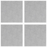 Dischi Quadrati 4 pcs Argento 40 x 40 cm Alluminio