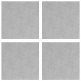 Gradini per Scale Quadrato 4 pcs Argento 40 x 40 cm Alluminio