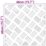 Gradini per Scale Quadrato 4 pcs Argento 40 x 40 cm Alluminio