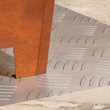 Dischi Quadrati 2 pcs Argento 50 x 40 cm Alluminio