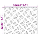 Gradini per Scale 4 pcs Argento 50 x 40 cm Alluminio