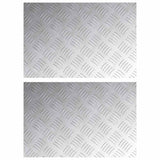 Dischi Quadrati 2 pcs Argento 60 x 40 cm Alluminio