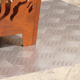 Dischi Quadrati 4 pcs Argento 60 x 40 cm Alluminio