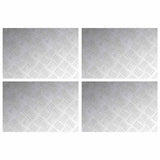 Gradini per Scale 4 pcs Argento 60 x 40 cm Alluminio