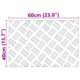Gradini per Scale 4 pcs Argento 60 x 40 cm Alluminio