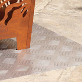 Dischi Quadrati 2 pcs Argento 70 x 40 cm Alluminio