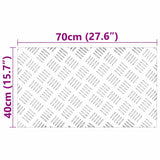 Dischi Quadrati 2 pcs Argento 70 x 40 cm Alluminio