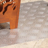 Dischi Quadrati 4 pcs Argento 70 x 40 cm Alluminio