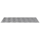 Dischi Quadrati 4 pcs Argento 70 x 40 cm Alluminio