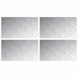 Dischi Quadrati 4 pcs Argento 70 x 40 cm Alluminio