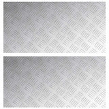 Dischi Quadrati 2 pcs Argento 80 x 40 cm Alluminio