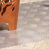 Dischi Quadrati 4 pcs Argento 80 x 40 cm Alluminio