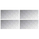 Gradini per Scale 4 pcs Argento 80 x 40 cm Alluminio
