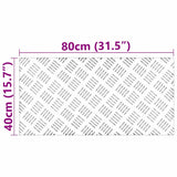 Gradini per Scale 4 pcs Argento 80 x 40 cm Alluminio