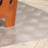 Dischi Quadrati 2 pcs Argento 90 x 40 cm Alluminio