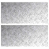 Dischi Quadrati 2 pcs Argento 90 x 40 cm Alluminio