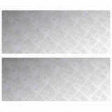 Dischi Quadrati 2 pcs Argento 100 x 40 cm Alluminio