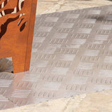 Dischi Quadrati 4 pcs Argento 100 x 40 cm Alluminio