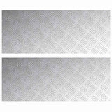 Gradini per Scale 2 pcs Argento 100 x 40 cm Alluminio
