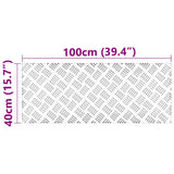 Gradini per Scale 2 pcs Argento 100 x 40 cm Alluminio