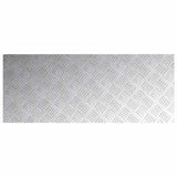 Dischi Quadrati 4 pcs Argento 100 x 40 cm Alluminio