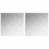 Gradini per Scale Quadrato 2 pcs Argento 50 x 50 cm Alluminio