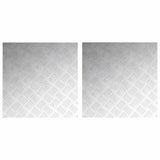 Dischi Quadrati 2 pcs Argento 50 x 50 cm Alluminio