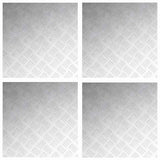 Dischi Quadrati 4 pcs Argento 50 x 50 cm Alluminio