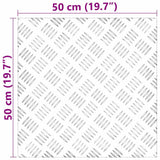 Gradini per Scale Quadrato 4 pcs Argento 50 x 50 cm Alluminio