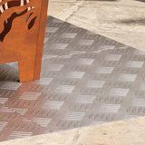 Dischi Quadrati 4 pcs Argento 50 x 50 cm Alluminio