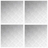 Gradini per Scale Quadrato 4 pcs Argento 50 x 50 cm Alluminio