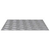 Gradini per Scale Quadrato 4 pcs Argento 50 x 50 cm Alluminio