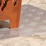 Dischi Quadrati 2 pcs Argento 60 x 50 cm Alluminio