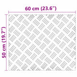 Gradini per Scale 4 pcs Argento 60 x 50 cm Alluminio
