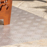 Dischi Quadrati 4 pcs Argento 60 x 50 cm Alluminio