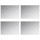 Gradini per Scale 4 pcs Argento 70 x 50 cm Alluminio