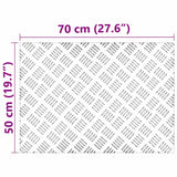 Dischi Quadrati 4 pcs Argento 70 x 50 cm Alluminio