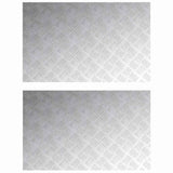 Dischi Quadrati 2 pcs Argento 80 x 50 cm Alluminio