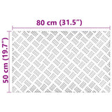 Dischi Quadrati 4 pcs Argento 80 x 50 cm Alluminio