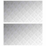 Dischi Quadrati 2 pcs Argento 90 x 50 cm Alluminio