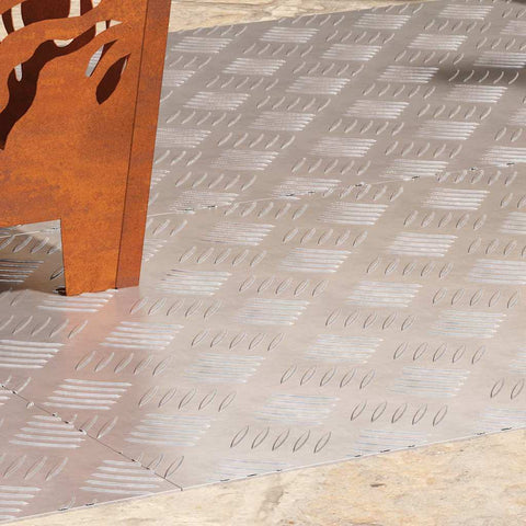 Dischi Quadrati 4 pcs Argento 90 x 50 cm Alluminio