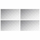Dischi Quadrati 4 pcs Argento 90 x 50 cm Alluminio